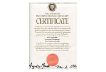 Certificat American International Quality