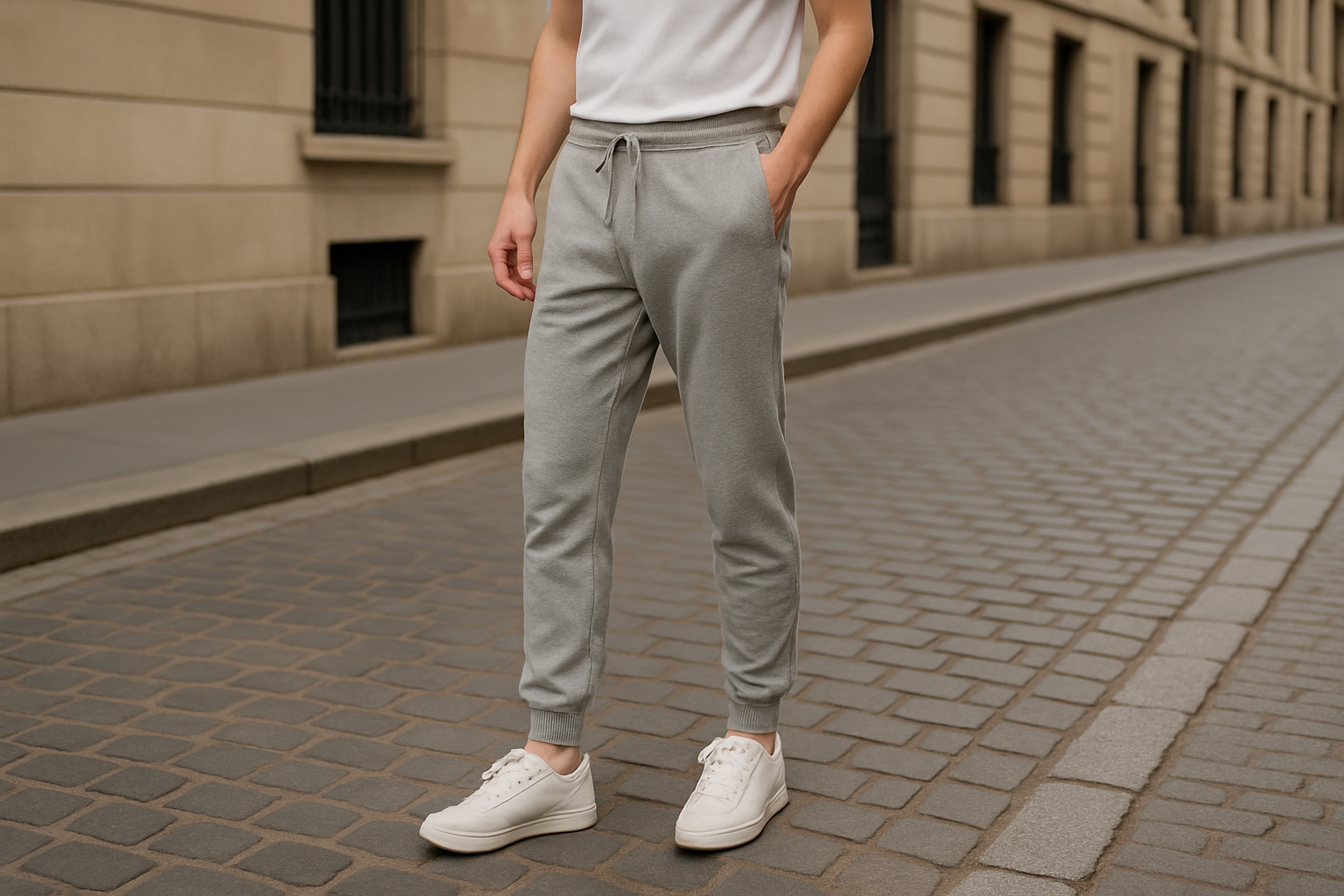 Bas de jogging gris homme - Tenue détente Ness Paris