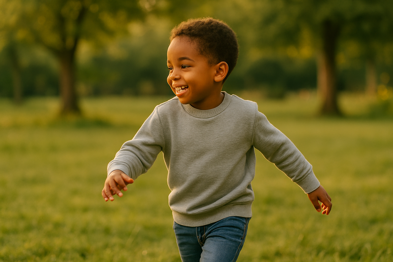 Enfant en sweatshirt gris - Collection automne Ness Paris