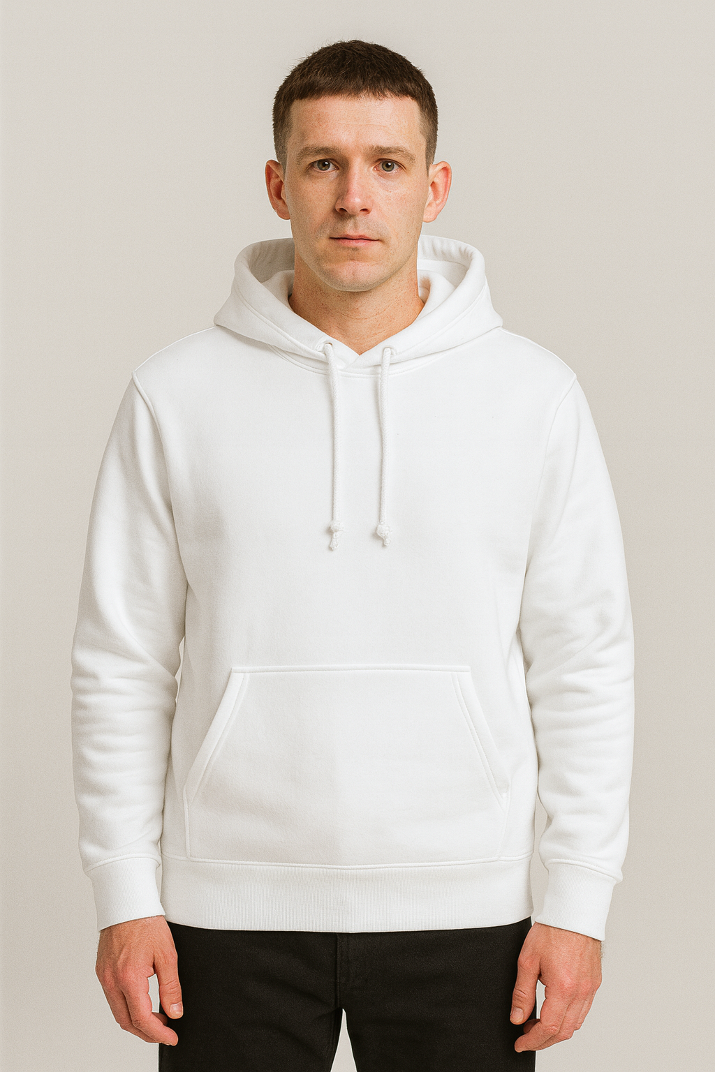 Sweat à capuche sans zip White