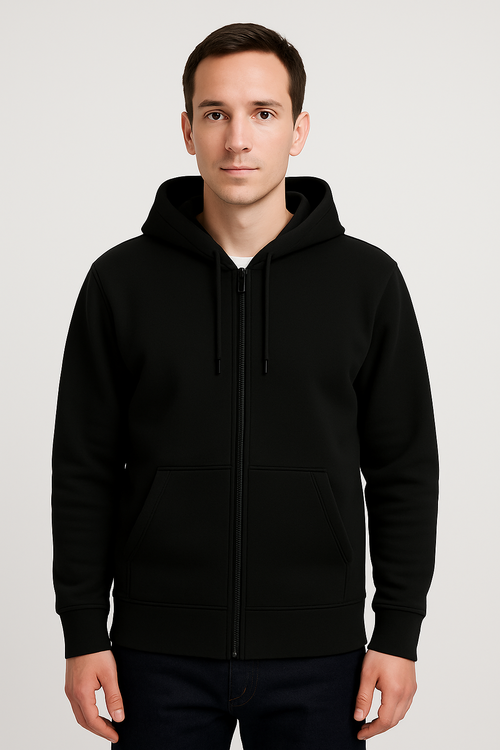Sweat à capuche avec zip Black