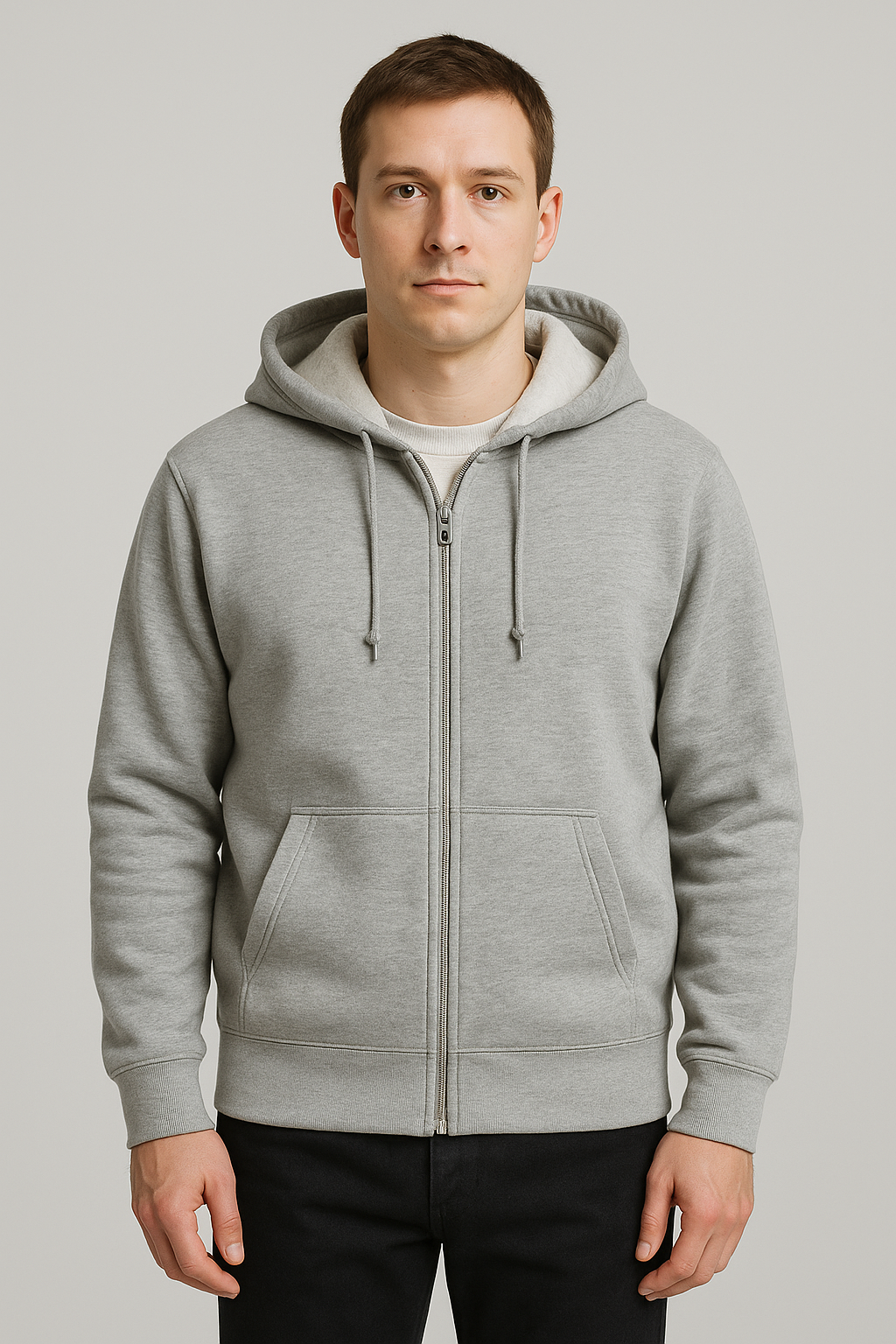Sweat à capuche avec zip Gray