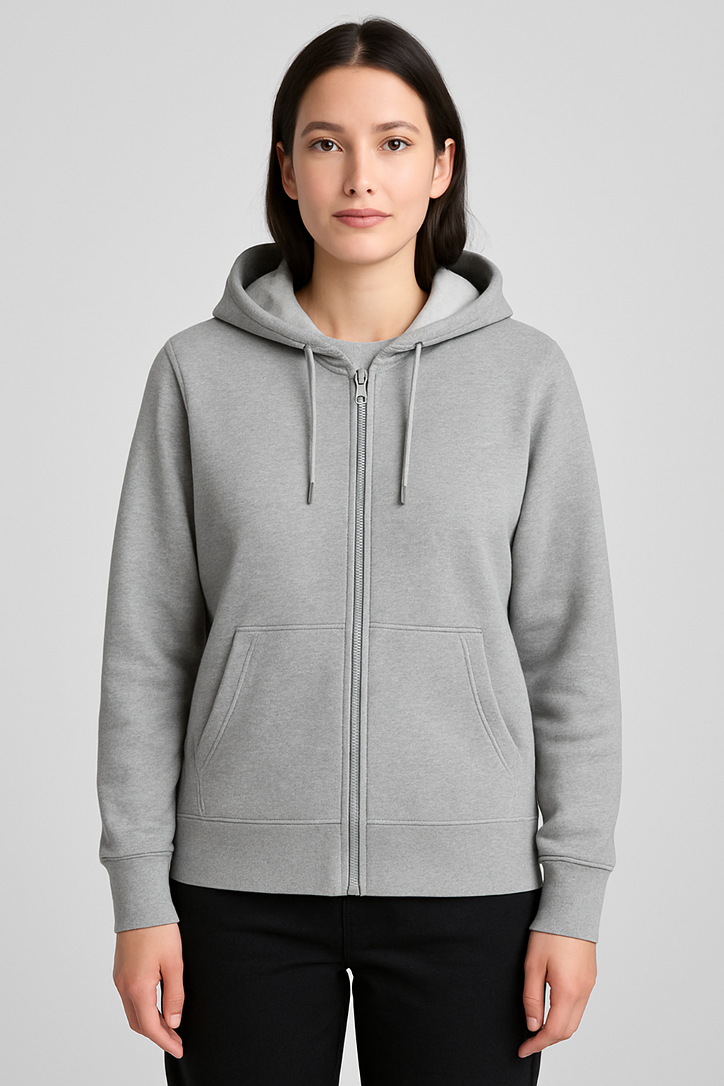 Sweat à capuche avec zip Gray