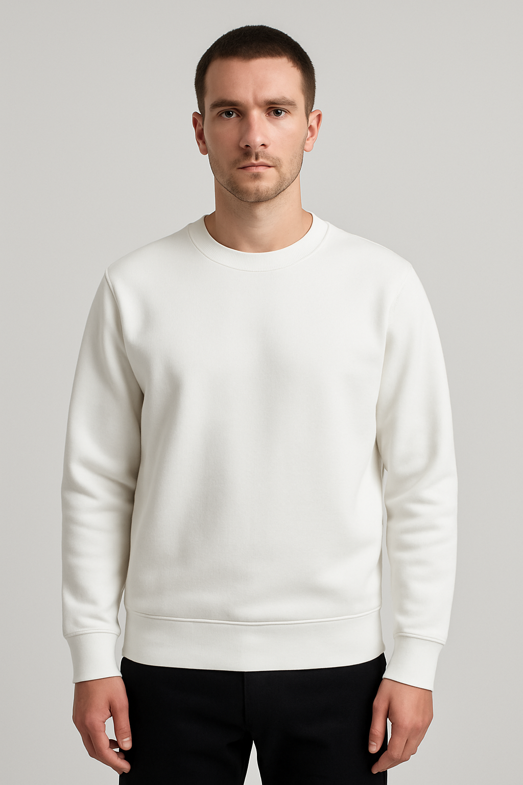 Sweat col rond White