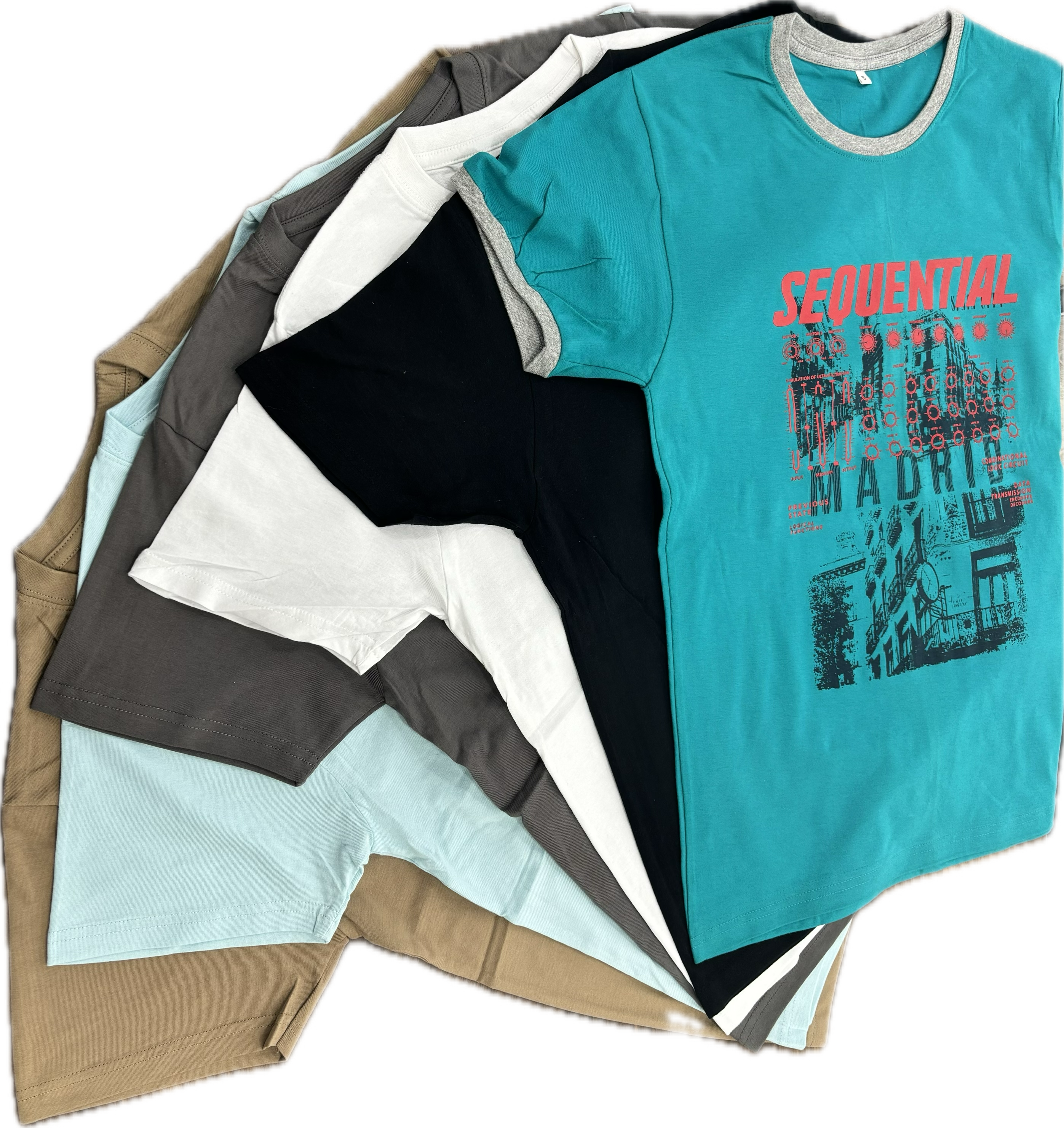 Packs – T-shirt pack de 10 (100 pcs) Assorted patterns